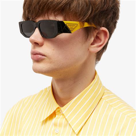 yellow black prada|yellow Prada glasses.